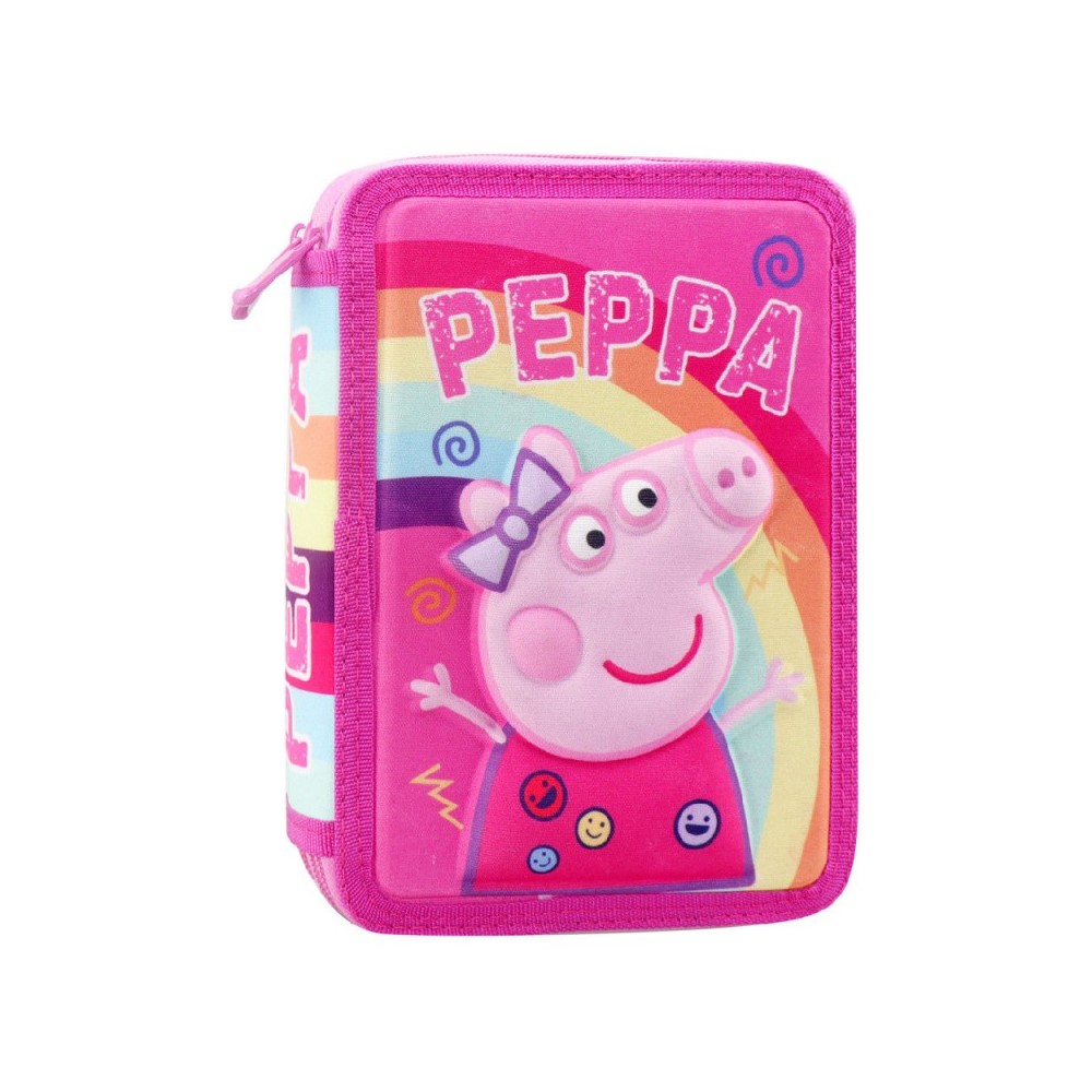 Κασετίνα διπλή γεμάτη 15X5X21 Peppa Pig