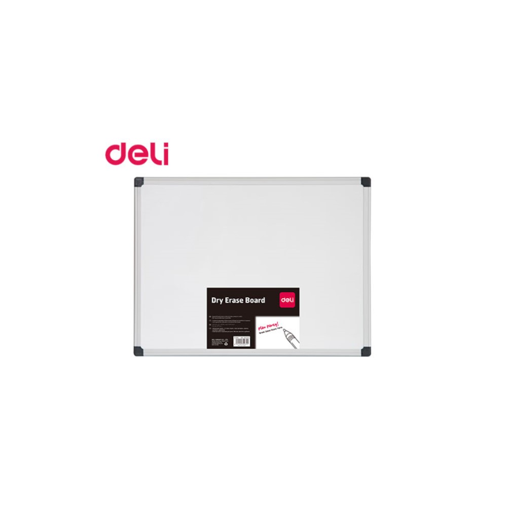 Deli πίνακας λευκός μεταλλικός πλαίσιο 60x90cm μαγνητικός