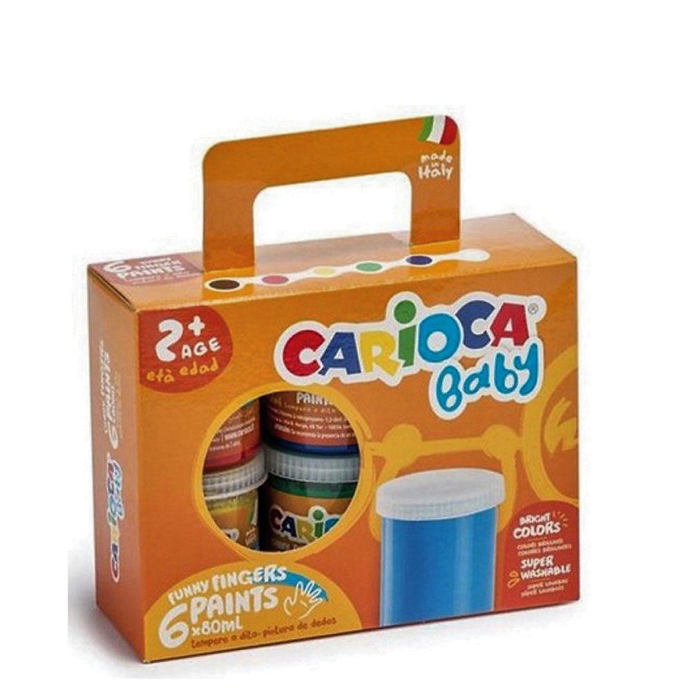 Δακτυλομπογιές Carioca Baby 6τεμ KO032