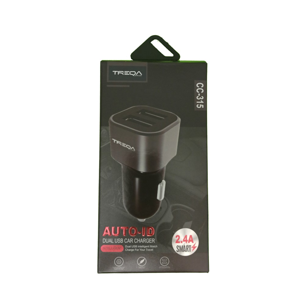 Φορτιστής Usb smart αυτοκινήτου TREQA CC315 Ασπρο