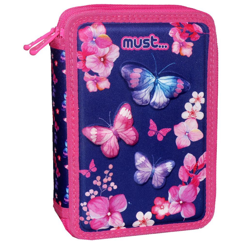 ΣΧΟΛΙΚΗ ΚΑΣΕΤΙΝΑ ΔΙΠΛΗ ΓΕΜΑΤΗ MUST BUTTERFLY