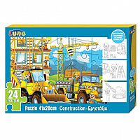 PUZZLE 24TEM 41Χ28ΕΚ ΜΕ 3ΣΕΛ ΧΡΩΜ ΕΡΓΟΤΑΞΙΟ