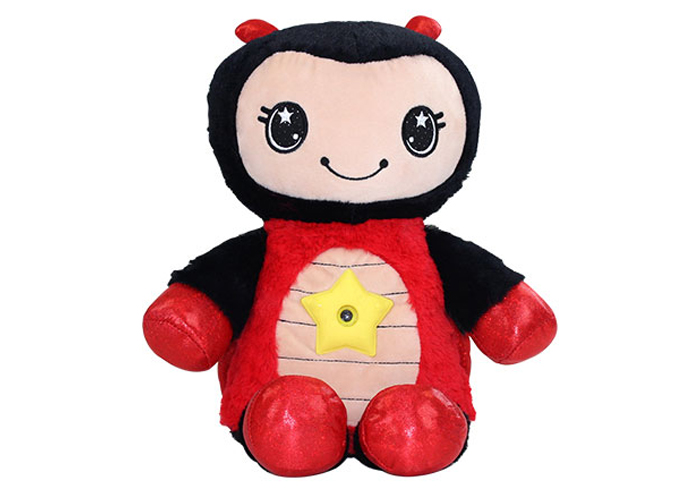 Λούτρινο Αρκουδάκι & Φωτιστικό Προτζέκτορας Αστεριών Με Μουσική Black and Red