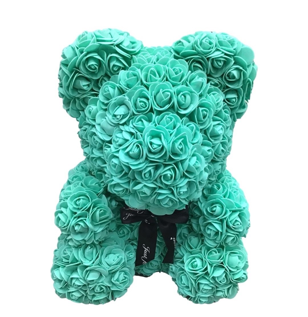 Αρκουδάκι απο τριαντάφυλλα 40 cm βεραμάν