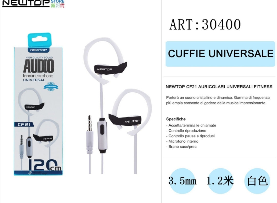 NEWTOP CF21 HEADSET UNIVERSALI FITNESS