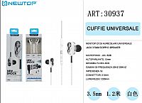 NEWTOP CF26 HEADSET UNIVERSALE JACK 3,5mm DOPPIO SPEAKER ΛΕΥΚΟ