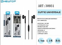 NEWTOP CF24 HEADSET UNIVERSALE JACK 3,5mm ΜΑΥΡΟ