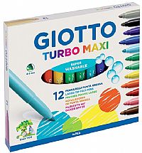 ΜΑΡΚΑΔΟΡΟΙ GIOTTO TURBO MAXI ΧΟΝΤΡΟΙ 12τεμ