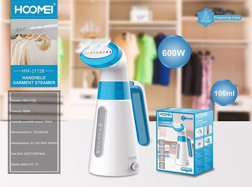 Ατμοσίδερο 600W 100ml Hoomei HM-2115B Μπλε
