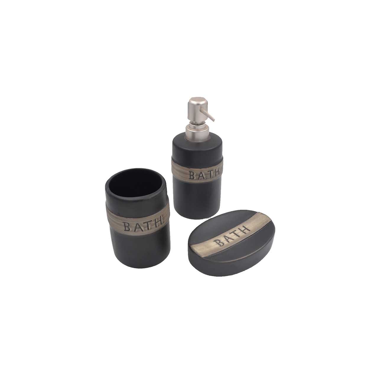 Dispenser BATH ΣΕΤ 3τεμ μαύρο