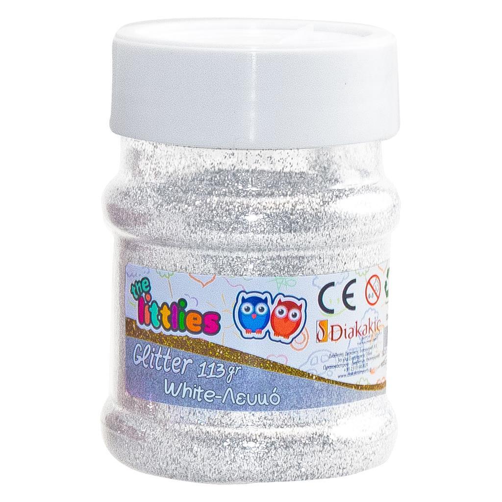 GLITTER ΣΚΟΝΗ ΑΣΠΡΗ 113GR THE LITTLIES