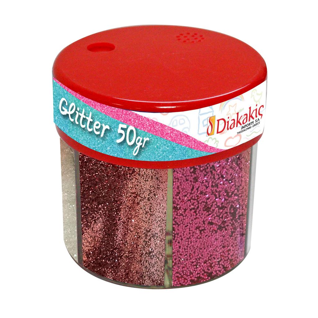 GLITTER ΣΚΟΝΗ 6ΧΡΩΜ ΠΑΛ 50GR THE LITTLIES