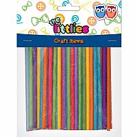 ΞΥΛΑΚΙΑ ΚΥΛΙΝΔΡΙΚΑ ΧΕΙΡΟΤΕΧΝΙΑΣ THE LITTLIES ΧΡΩΜΑΤΙΣΤΑ 4X100MM 100 ΤΜΧ