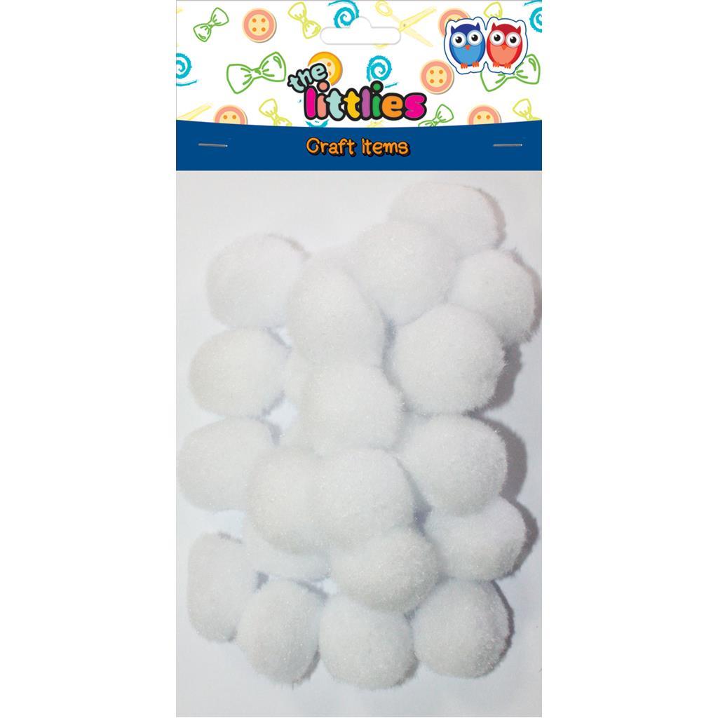 ΠΟΜ ΠΟΜ ΧΕΙΡΟΤΕΧΝΙΑΣ THE LITTLIES ΛΕΥΚΟ 25MM 25 ΤΜΧ.