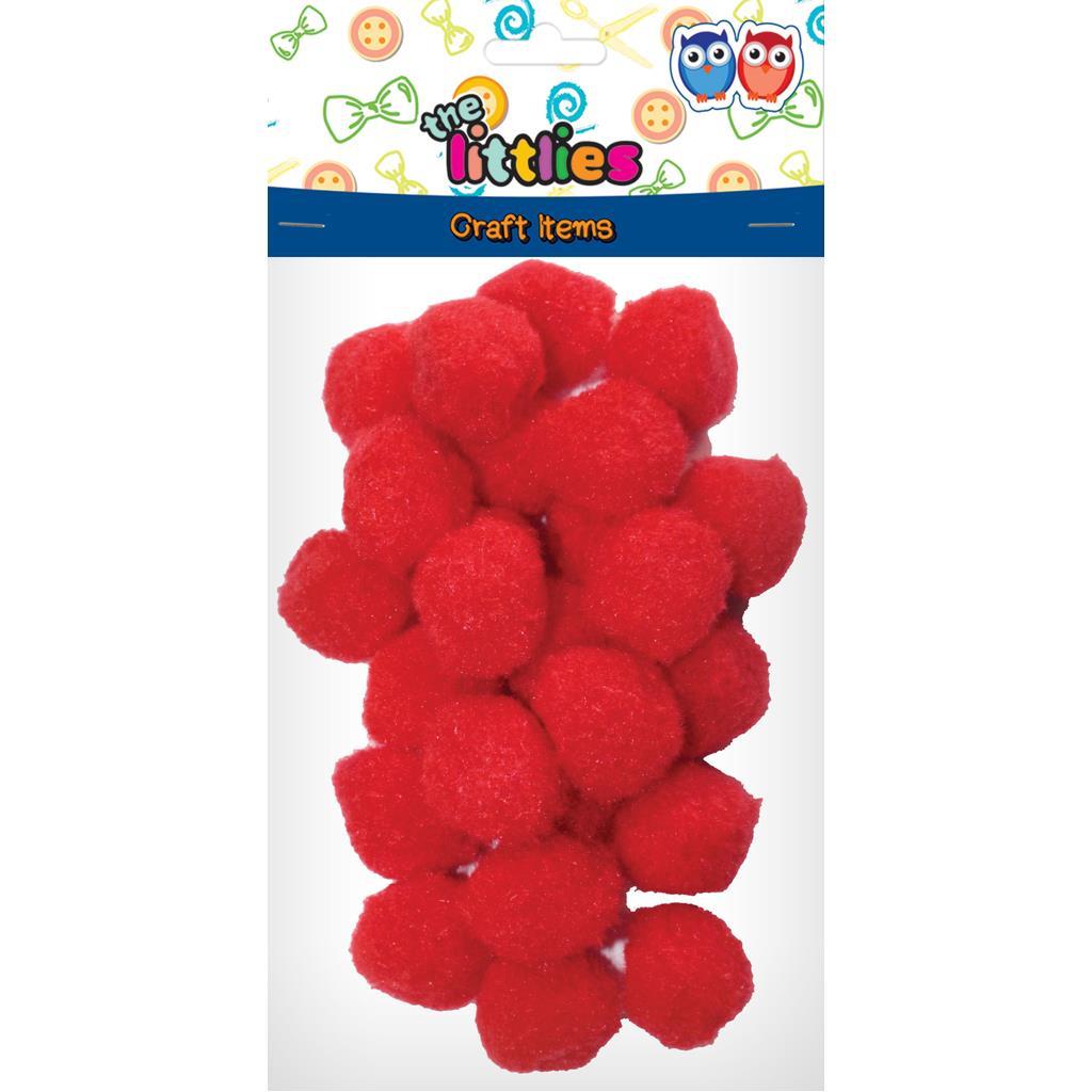 ΠΟΜ ΠΟΜ ΧΕΙΡΟΤΕΧΝΙΑΣ THE LITTLIES ΚΟΚΚΙΝΟ 25MM 25 ΤΜΧ.