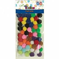 ΠΟΜ ΠΟΜ ΧΕΙΡΟΤΕΧΝΙΑΣ THE LITTLIES ΔΙΑΦΟΡΑ ΧΡΩΜΑΤΑ 15MM 60 ΤΜΧ.