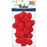 ΠΟΜ ΠΟΜ ΧΕΙΡΟΤΕΧΝΙΑΣ THE LITTLIES ΚΟΚΚΙΝΟ 15MM 60 ΤΜΧ.