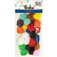 ΠΟΜ ΠΟΜ ΧΕΙΡΟΤΕΧΝΙΑΣ THE LITTLIES ΔΙΑΦΟΡΑ ΧΡΩΜΑΤΑ 25MM 25 ΤΜΧ.