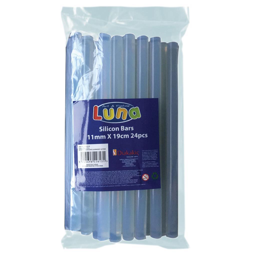 ΜΠΑΡΕΣ ΣΙΛΙΚΟΝΗΣ LUNA ΔΙΑΦΑΝΕΙΣ 11MM-19CM 24 ΤΜΧ