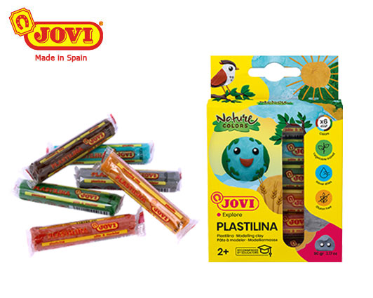 JOVI ΠΛΑΣΤΕΛΙΝΗ ΧΑΡΤΙΝΟ ΚΟΥΤΙ 15gr NATURE COLORS 6ΧΡ ΑΣΣΟΡΤΙ