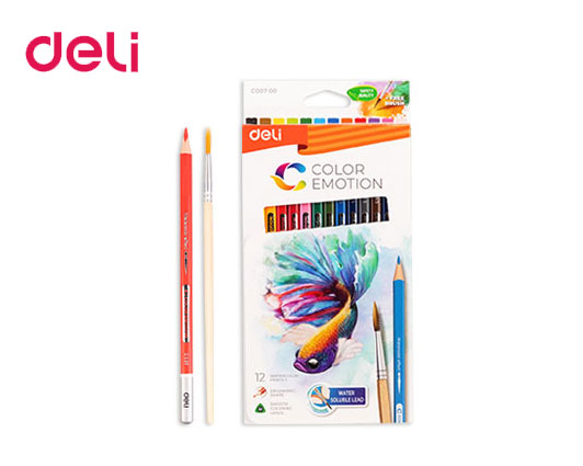 DELI ΚΡΑΙΓΙΟΝ ΑΚΟΥΑΡΕΛΑΣ BLISTER 12 ΧΡ& ΔΩΡΟ ΠΙΝΕΛΟ COLOR EMOTION