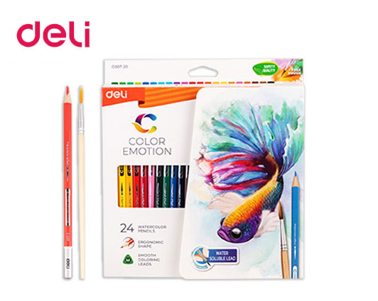 DELI ΚΡΑΙΓΙΟΝ ΑΚΟΥΑΡΕΛΑΣ BLISTER 24ΧΡ& ΔΩΡΟ ΠΙΝΕΛΟ COLOR EMOTION