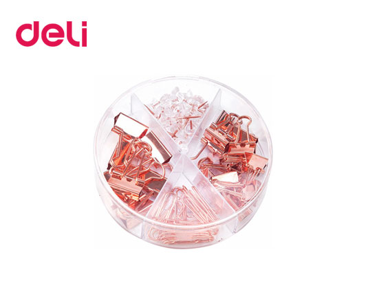 DELI ΠΙΑΣΤΡΑ/ΚΑΡΦΙΤΣΑ/ΣΥΝΔΕΤΗΡΑΣ 72Τ. 100x100x27mm 78553 ROSE GOLD