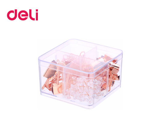 DELI ΠΙΑΣΤΡΑ/ΚΑΡΦΙΤΣΑ/ΣΥΝΔΕΤΗΡΑΣ 171Τ. 96x96x58mm 78551 ROSE GOLD