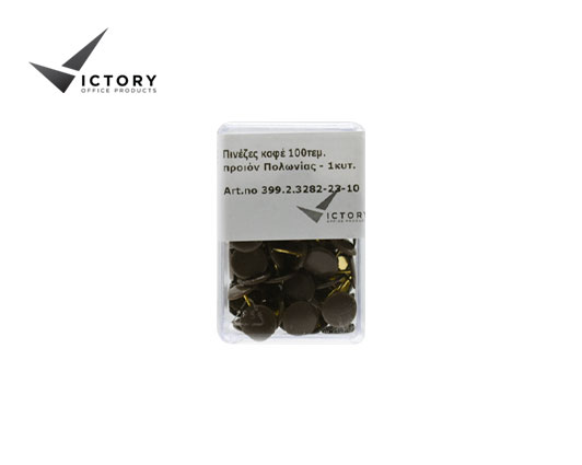 VICTORY ΠΙΝΕΖΕΣ 100Τ. ΠΛΑΣΤΙΚΟ ΚΟΥΤΙ ΚΑΦΕ