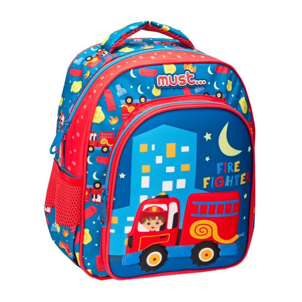 ΣΧΟΛΙΚΗ ΤΣΑΝΤΑ ΠΛΑΤΗΣ ΝΗΠΙΟΥ MUST FIRE FIGHTER 3D SOFT 2 ΘΗΚΕΣ