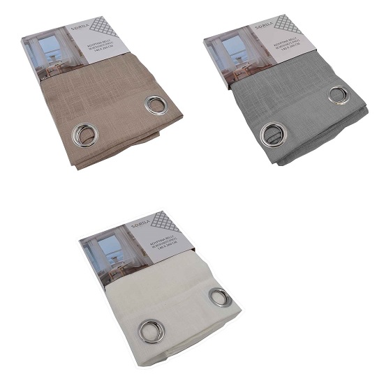 Κουρτίνα BELLY 140X260 με μεταλλικούς κρίκους