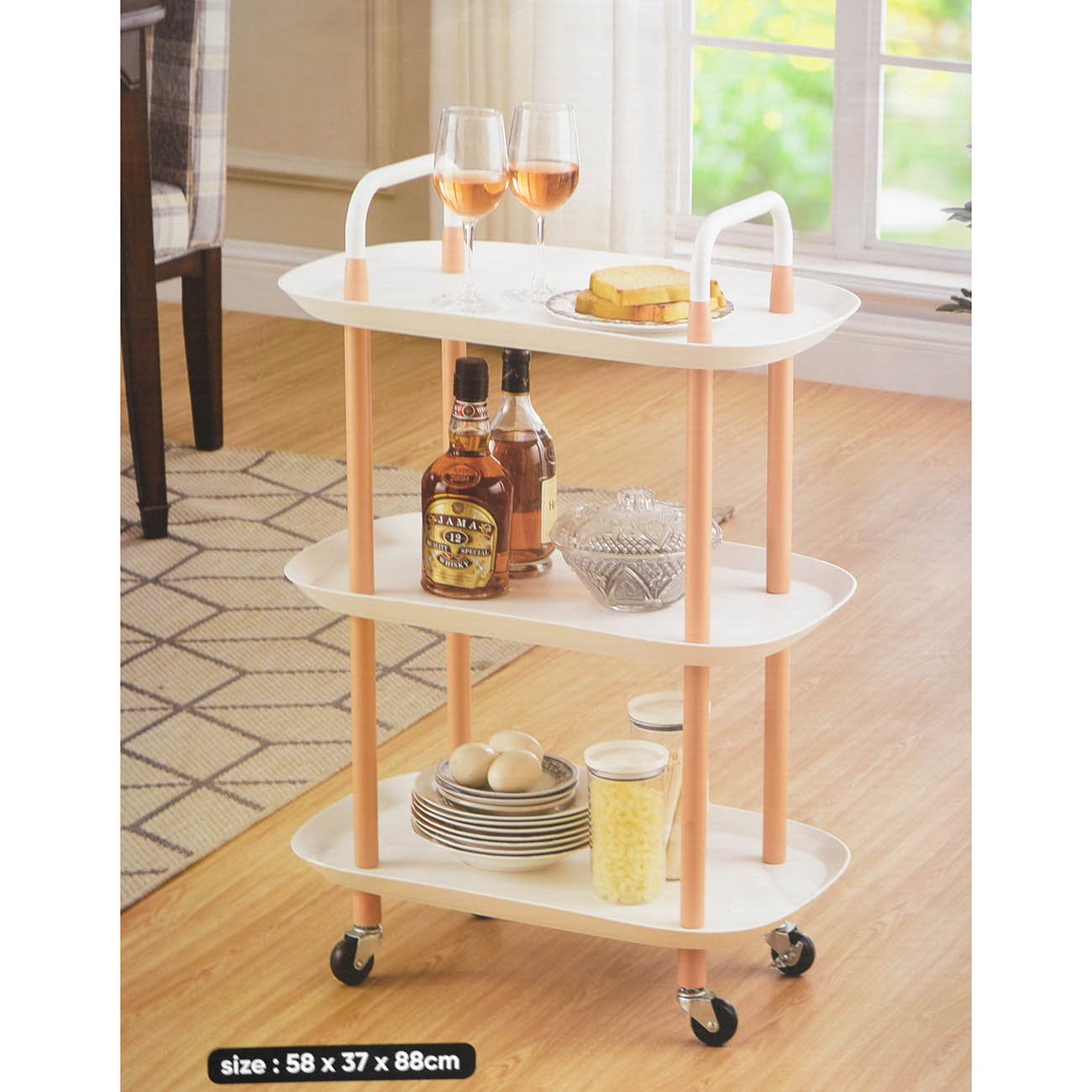 Τρόλει BAR ΟΡΘΟΓΩΝΙΟ 58x37x88