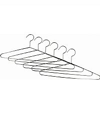 Κρεμάστρα μεταλλική σετ 6τμχ. 42Χ22εκ