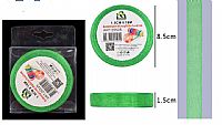 Κορδέλα λινάτσα πράσινη 1,5cmX8,5cm