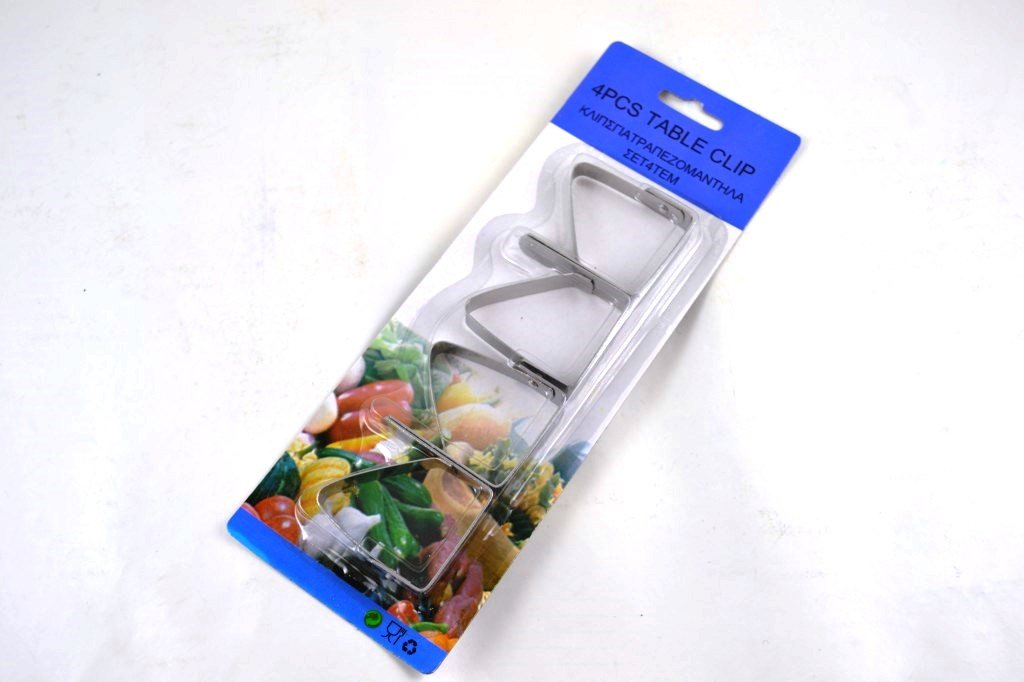 Κλίπς για τραπεζομάντηλα ΙΝΟΞ σετ 4τμχ