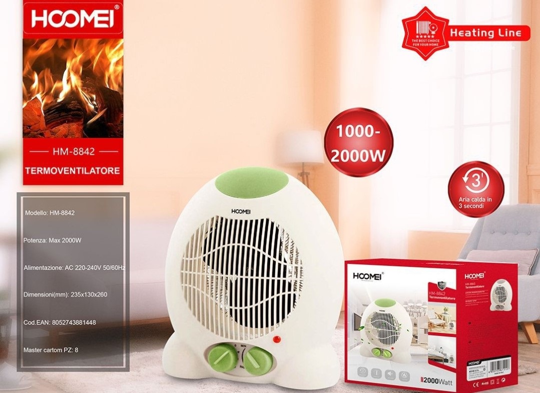 Αερόθερμο Δαπέδου  1000-2000W Hoomei HM-8842