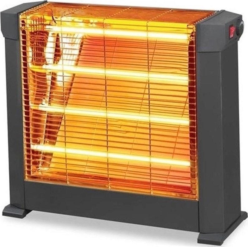 Σόμπα Χαλαζία με Θερμοστάτη 2400W Μαύρη