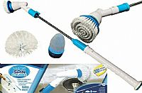 Πλαστική Περιστρεφόμενη Βούρτσα Καθαρισμού με Λαβή Λευκή