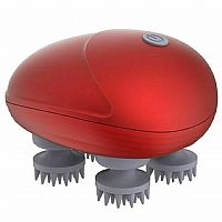 Επαναφορτιζόμενη πολυλειτουργική ηλεκτρική συσκευή μασάζ τριχωτού της κεφαλής K-102 69 κόκκινο