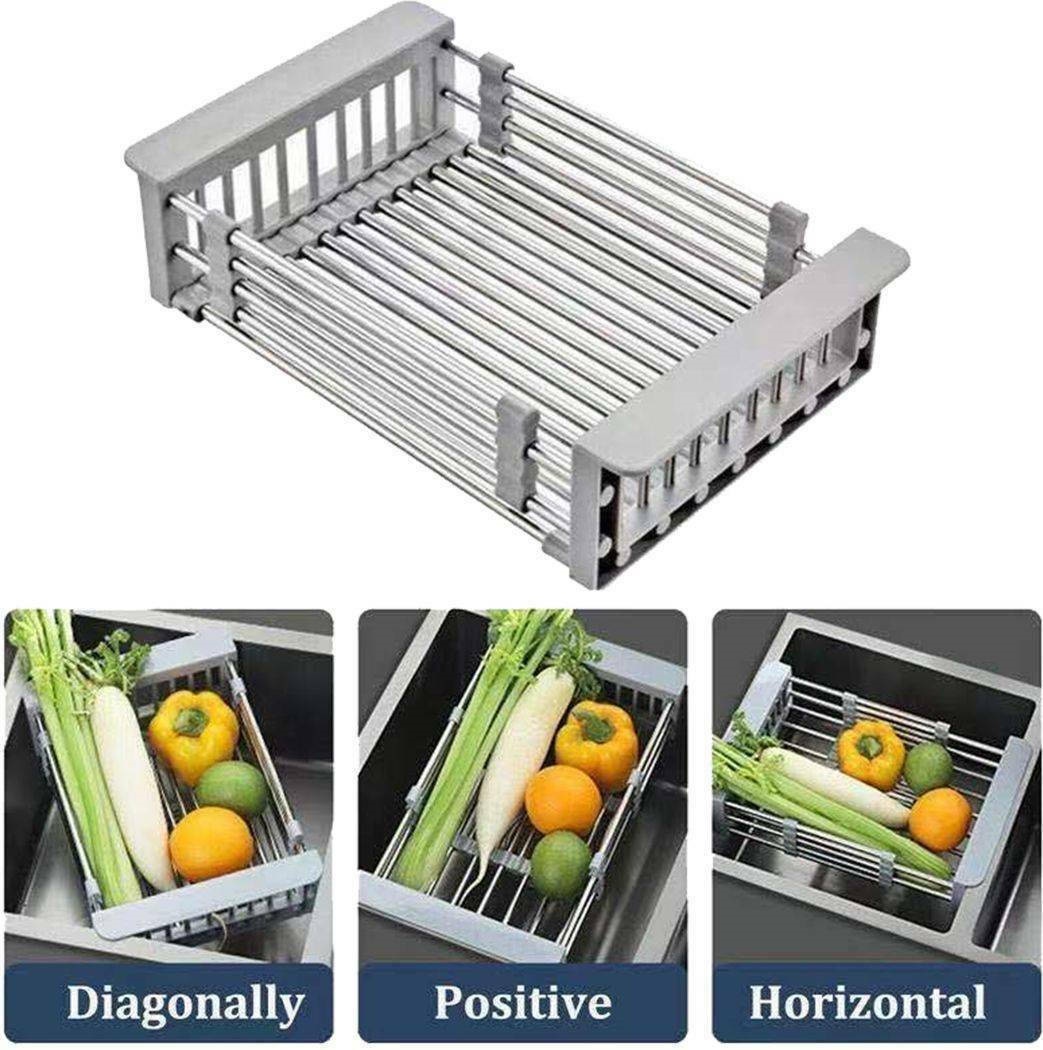 Σουρωτήρι Λαχανικών Πλαστικό Γκρι 48x17cm