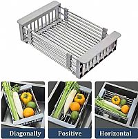 Σουρωτήρι Λαχανικών Πλαστικό Γκρι 48x17cm