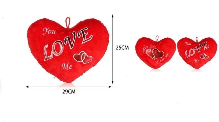 Λούτρινο Διακοσμητικό Μαξιλάρι σε σχήμα καρδιάς 