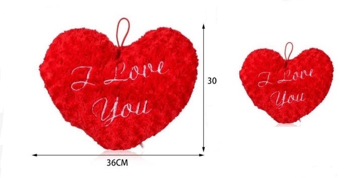 Λούτρινο Διακοσμητικό Μαξιλάρι σε σχήμα καρδιάς