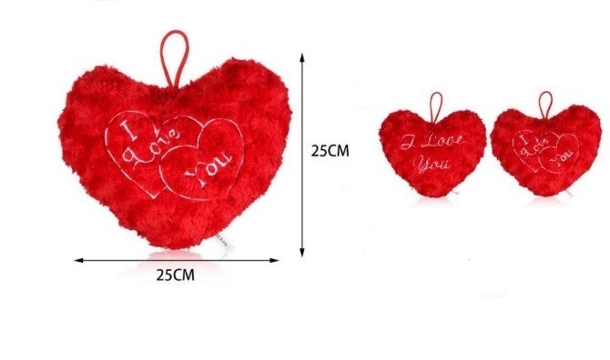 Λούτρινο Διακοσμητικό Μαξιλάρι σε σχήμα καρδιάς