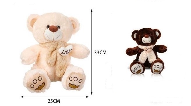 Λούτρινο Διακοσμητικό Αρκουδάκι με καρδιά