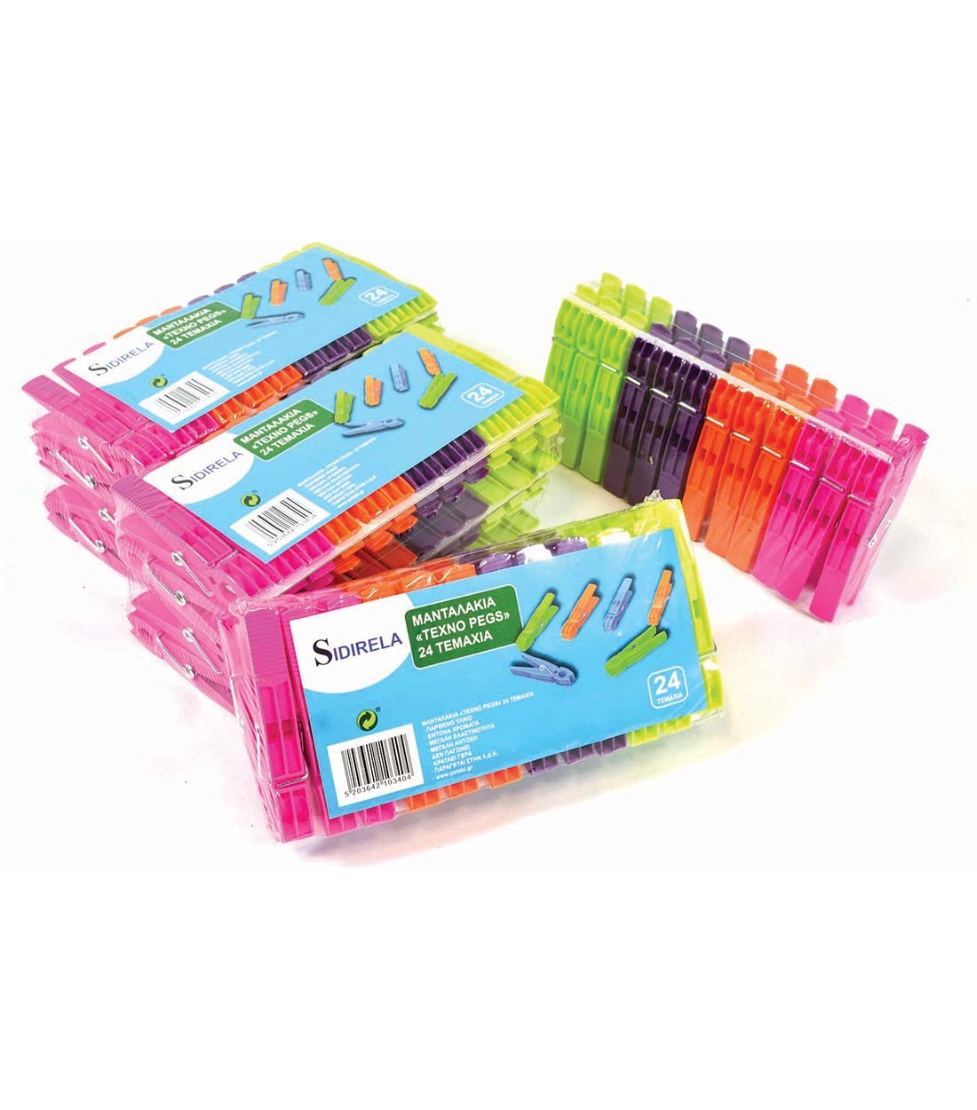 Μανταλάκι πλαστικό ΤΕΧΝΟ 24τμχ.