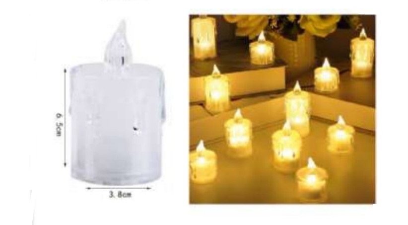 Διακοσμητικο Φωτιστικό σε σχήμα κεριού 6,5cmx3,8cm