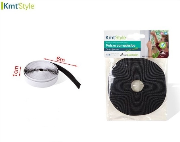 Αυτοκόλλητη Ταινία Βέλκρο μαύρη 