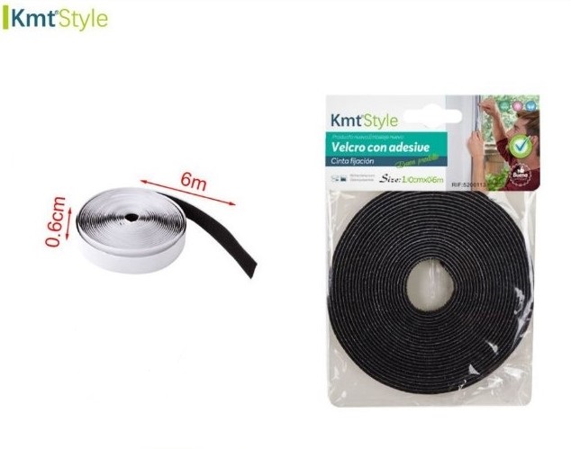 Αυτοκόλλητη Ταινία Βέλκρο Μαύρη 