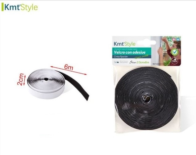 Αυτοκόλλητη Ταινία Βέλκρο Μαύρη